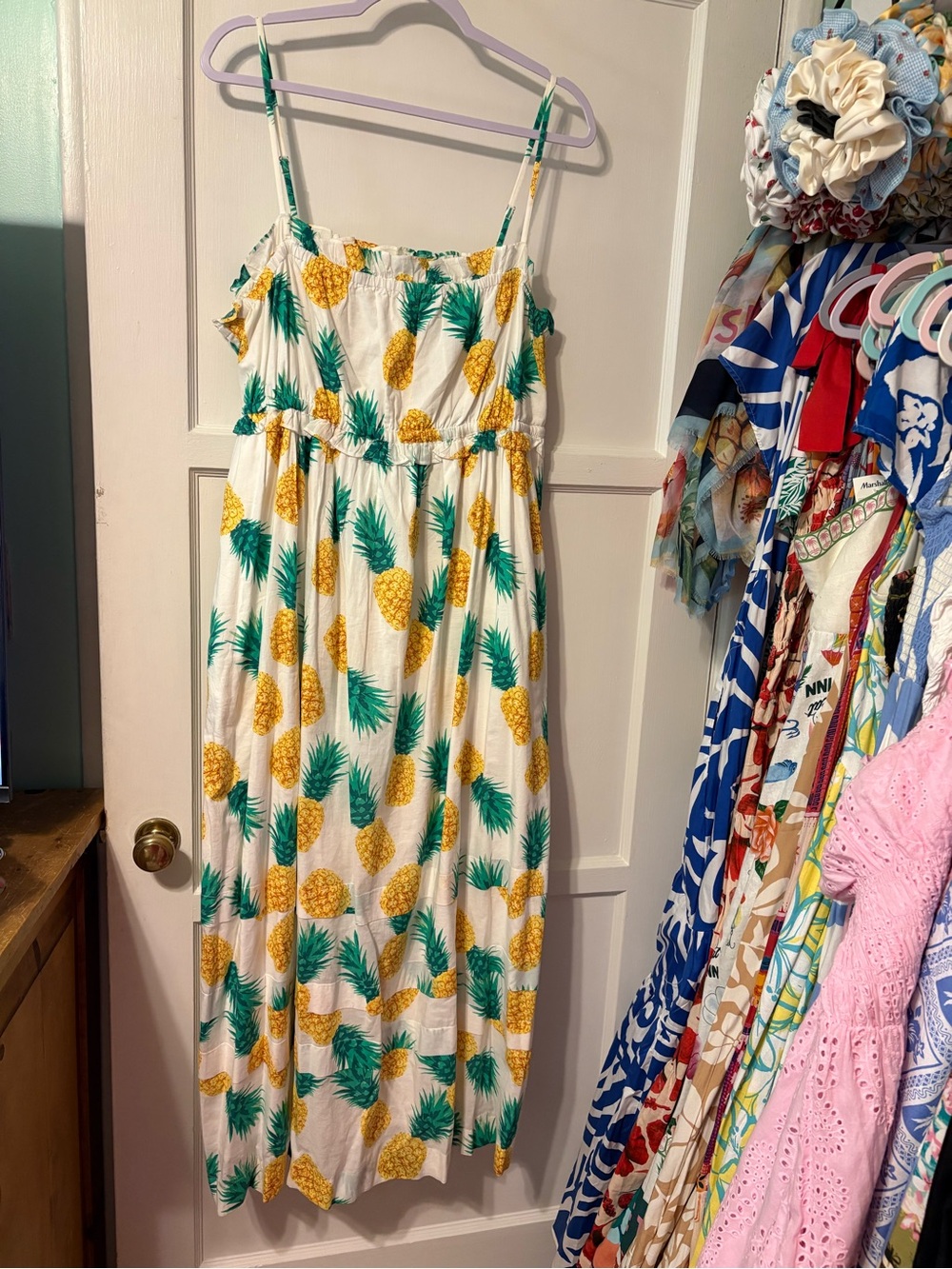 J. Crew pineapple 🍍 maxi dress
